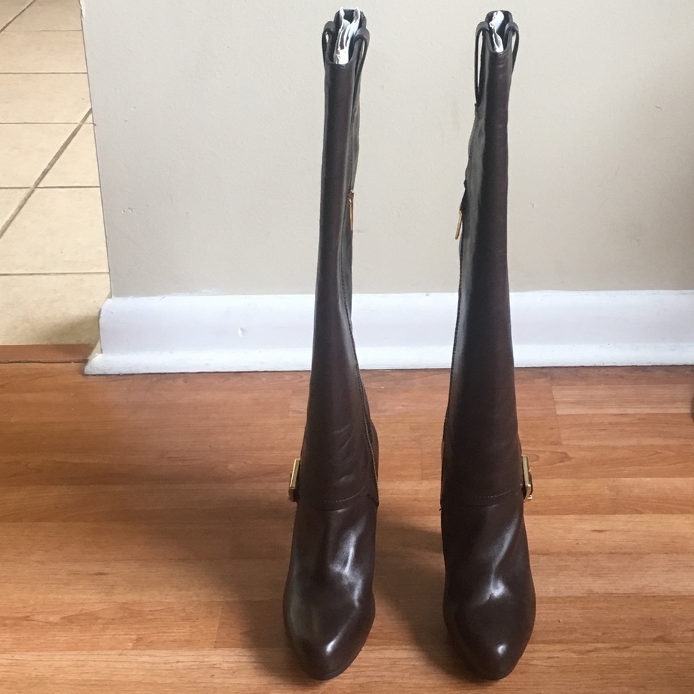 Michael Kors Brown Leather Boots - Picture 2 of 6
